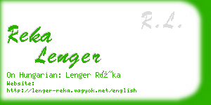 reka lenger business card